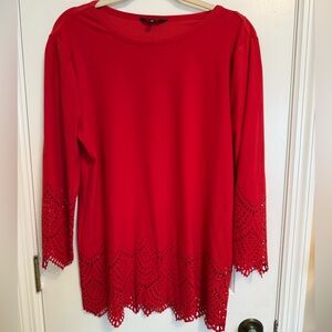 Beautiful red top with cut outs